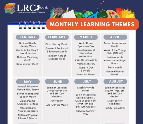 LRC-S Monthly Learning Themes